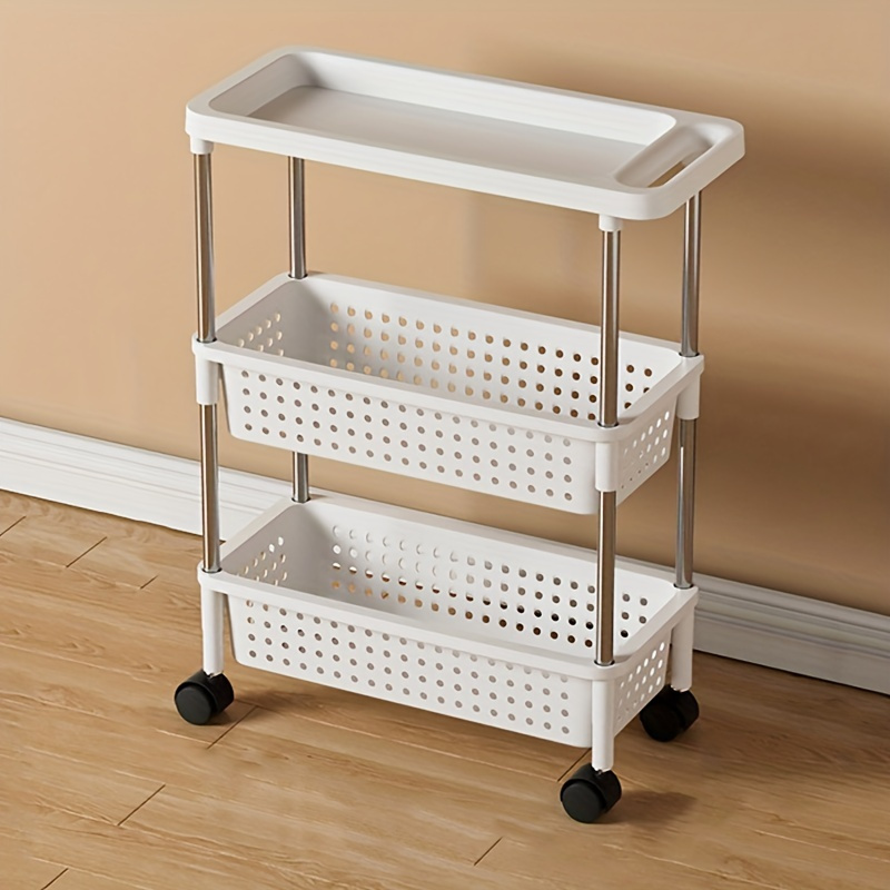 1pc Organizer Storage Clearance Cart 3-layer Bookshelf Storage Rack Office  Portable Bookshelf School Supplies Clearance