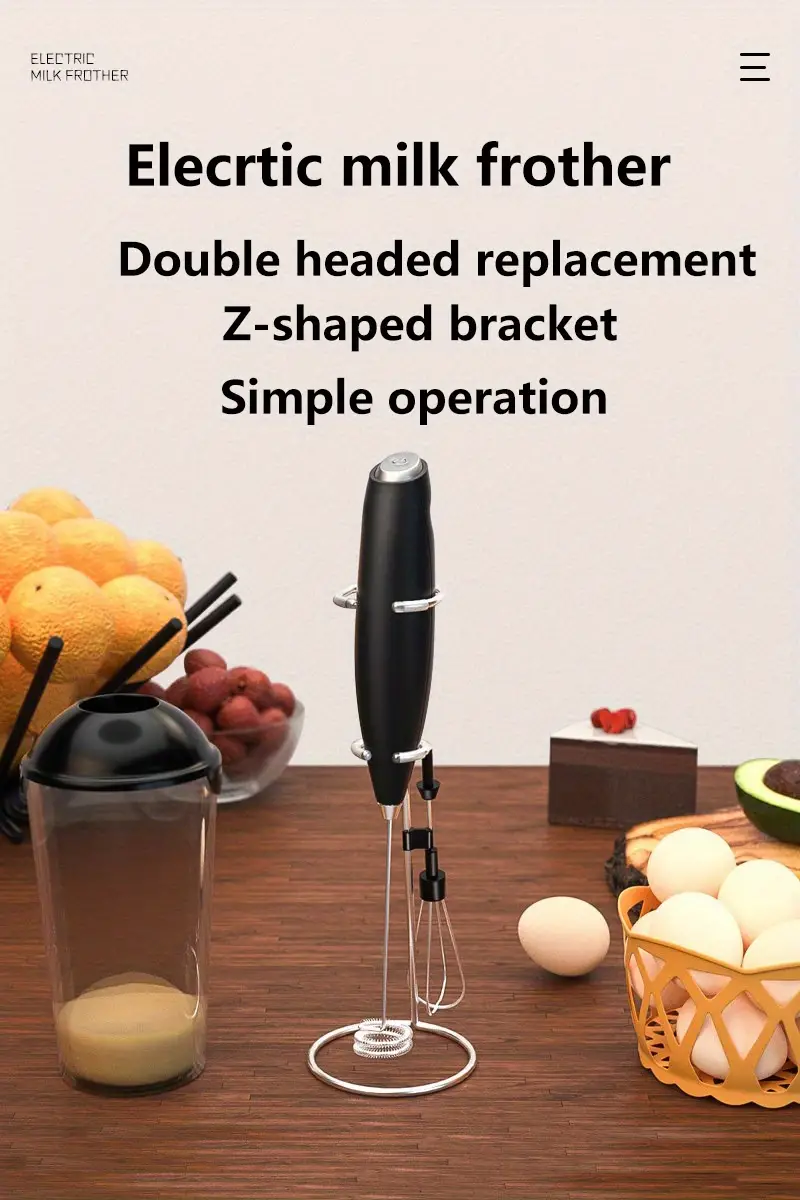 handheld electric egg beater milk coffee milk frother baking small cream beater mixer home restaurant 304 stainless steel details 0