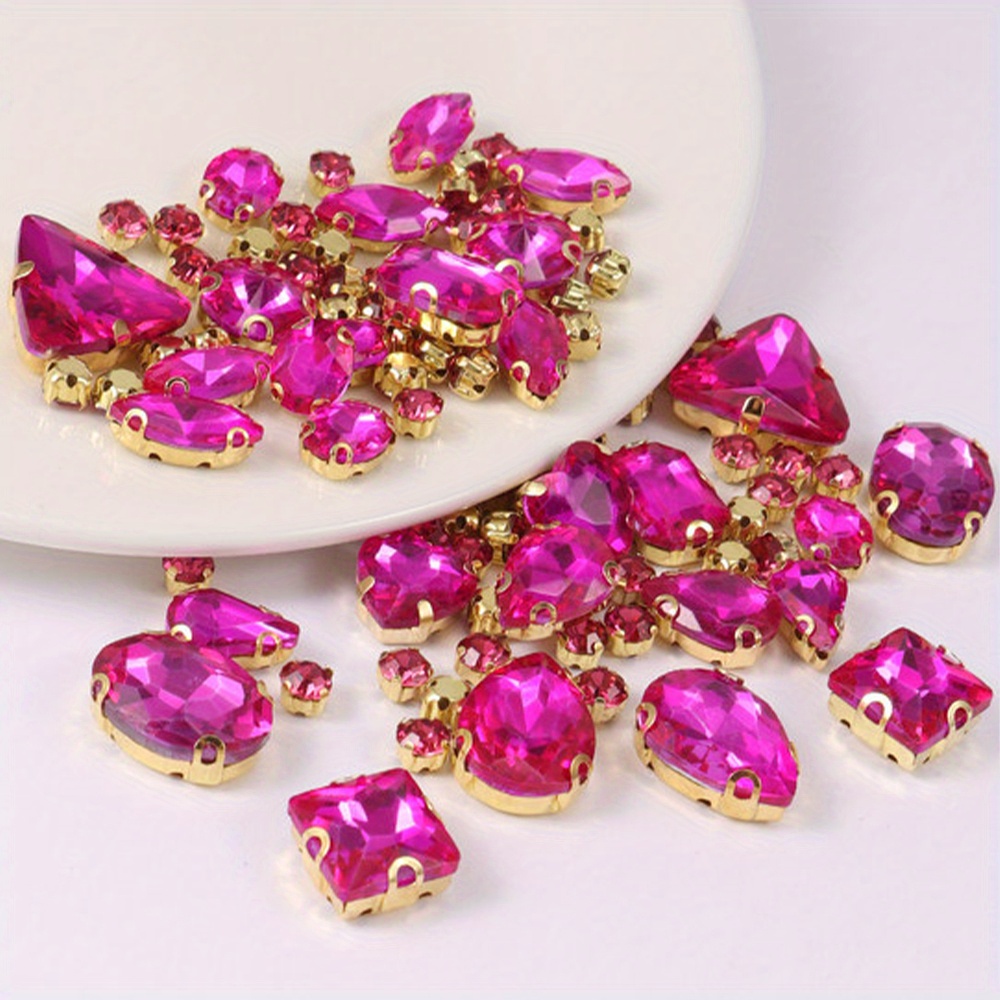 Sew Crystal Rhinestone Pink, Crystal Stones Sewing Clothes