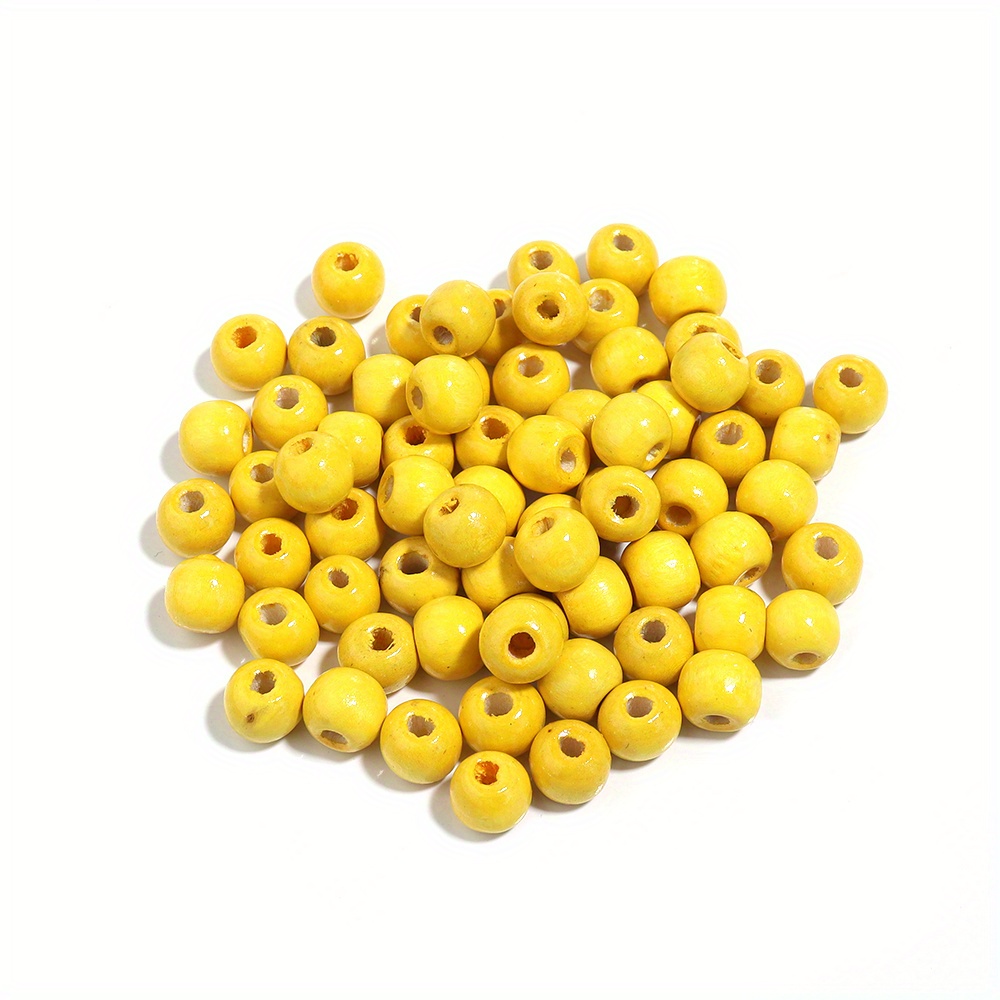 Brown Wood Beads 20mm Large Hole Round Loose Spacer Beads Wooden Macrame  Beads With 10mm Hole For Jewelry Making Garlands Home Decor, 50PCS