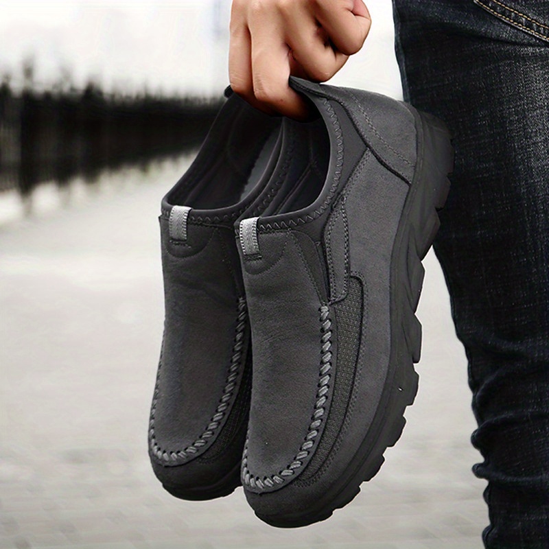 mens vintage loafers wear resistant non slip comfy casual shoes slip on walking shoes details 12