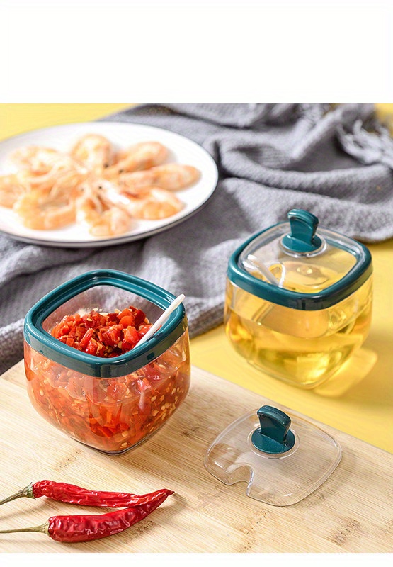 3/4 compartment Seasoning Jar And Condiment Container Set - Temu