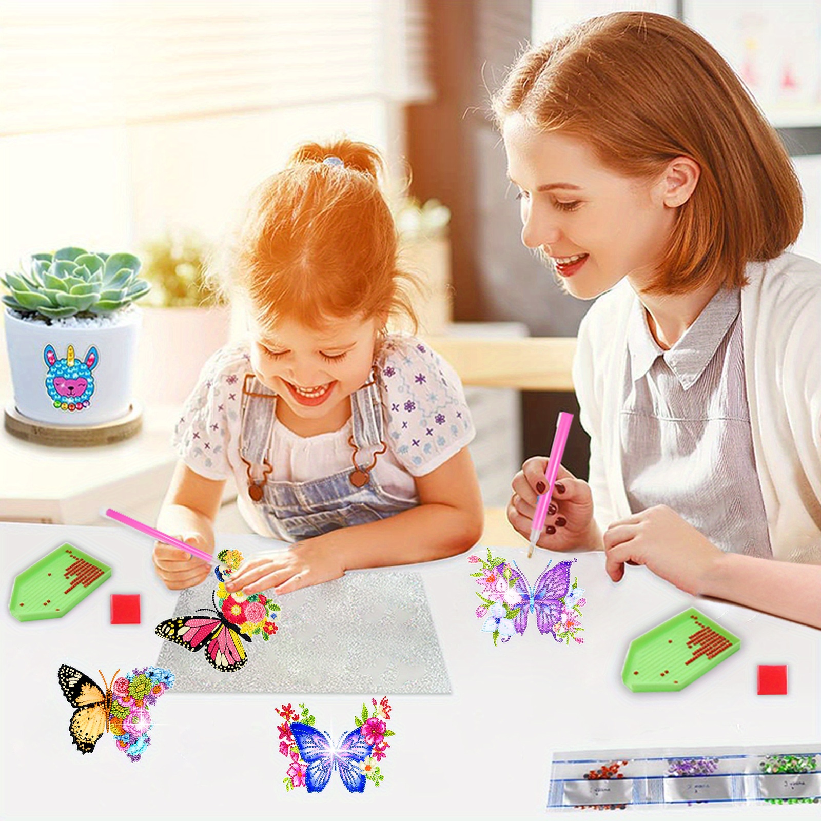 4pcs Crafts For Kids Ages 8 12 Crystal Shaped Artificial Diamond
