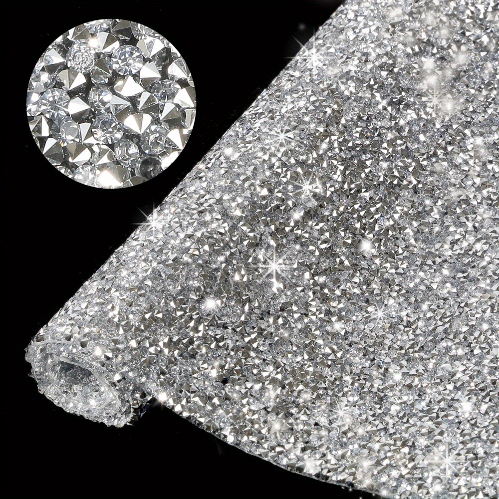Rhinestones Sticker Sheet Crystal Self-adhesive Bling Resin Glitter Rhinestone Sticker Sheet (9.5 X 7.9 Inch)