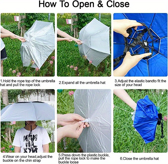 Dual-use Large Folding Hat Umbrella For Fishing, Camping, And Hunting - Uv  Protection, Hands-free Convenience - Temu