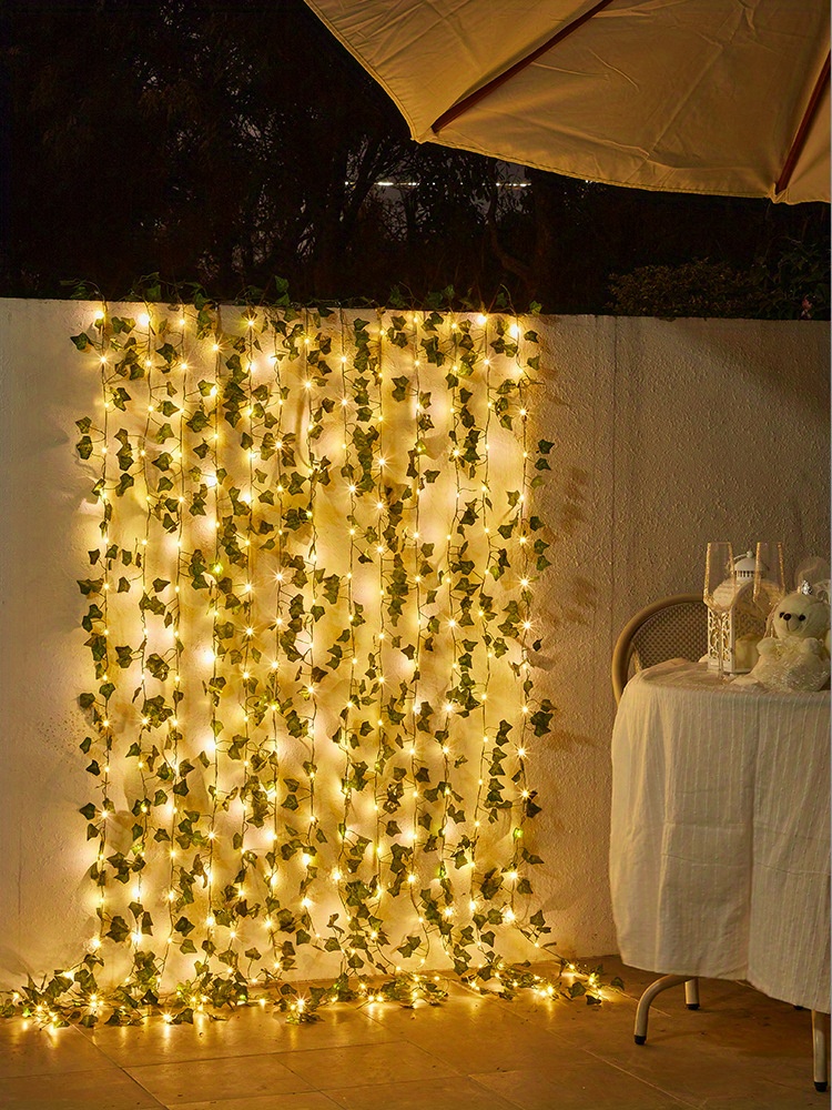 battery powered green leaf string lights for weddings home decor and christmas 2m 5m 20 50 leds details 3