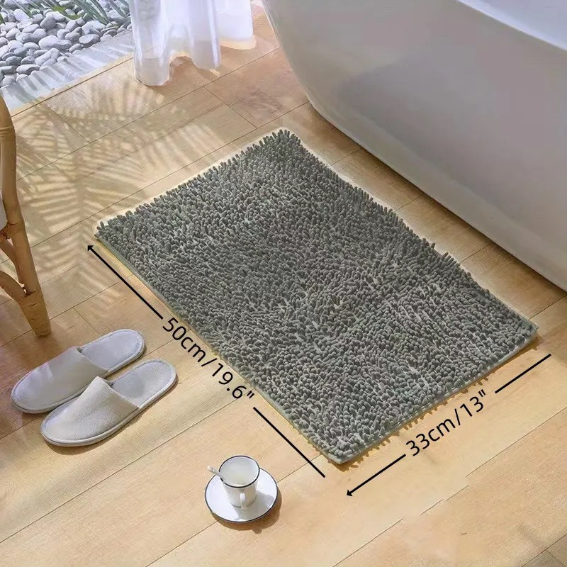 Bathroom Floor Mat - Shaggy, Anti-Slip Absorbent Shower Rug - 4 Colors –  Shore Shops