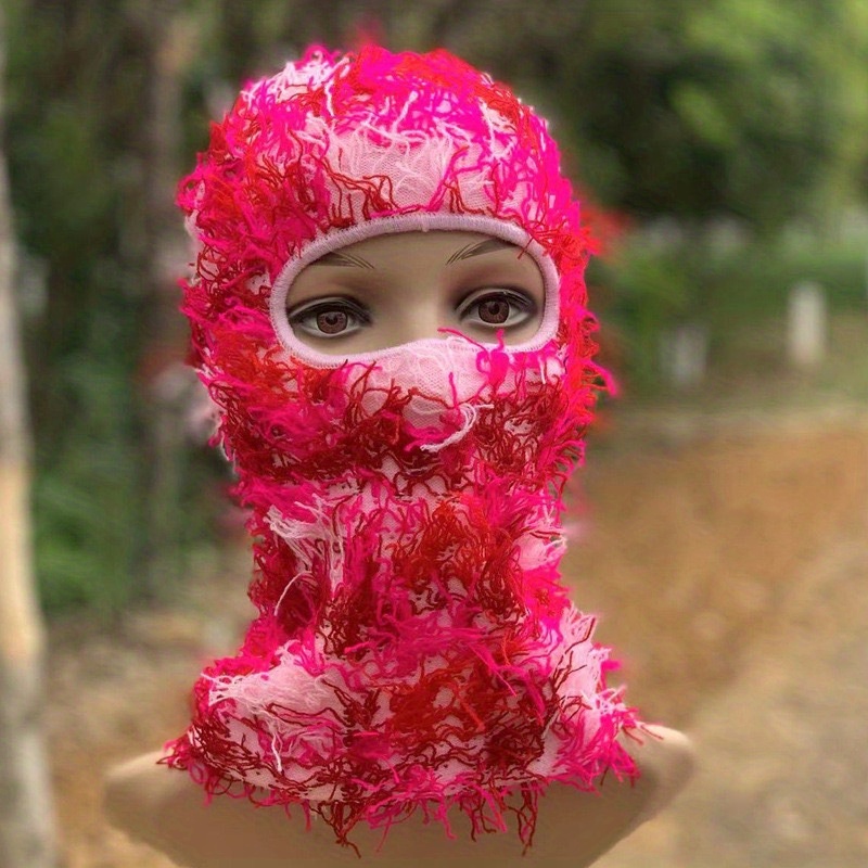 Bright Pink Speckled Balaclava, Accessories