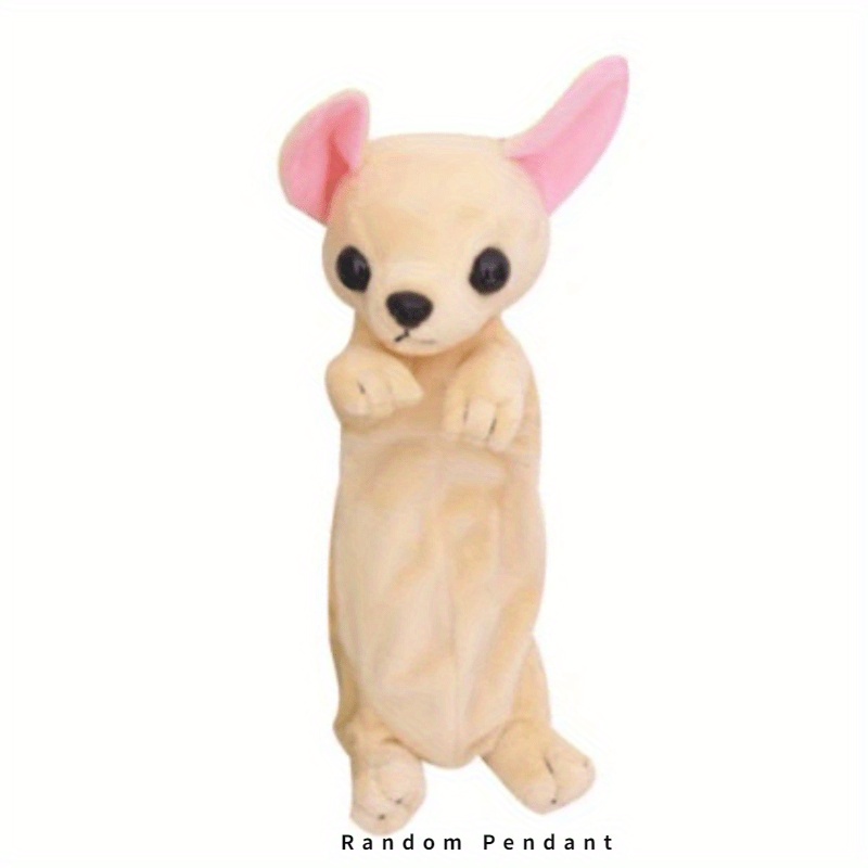 Kawaii Pink Pencil Pouch/Case “Happy Dog” Big Zipper