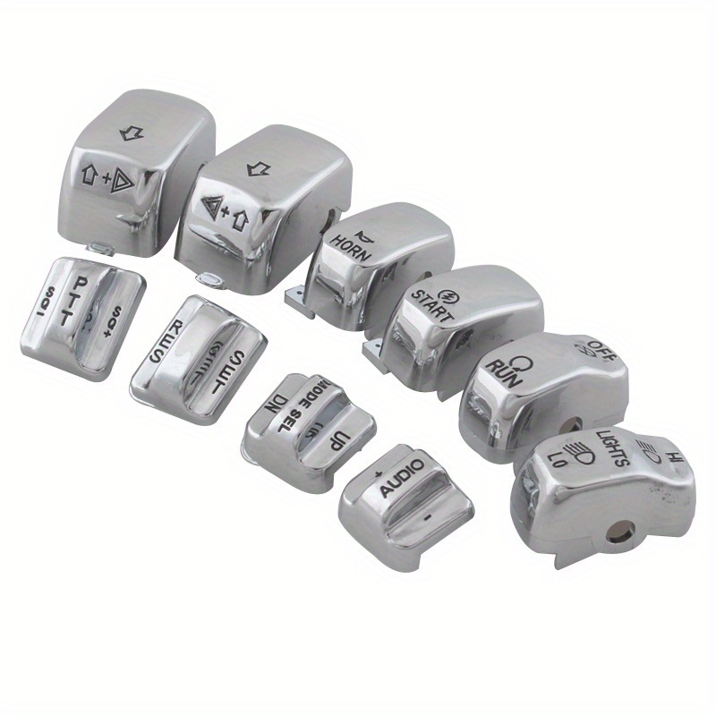 TEMU 10pcs For Motorcycle Hand Control Switch Housing Buttons Caps For Touring Flhx Fltrx Street 1996-up, For Thd, For Gtr, For Mid, For Gtr For Fits
