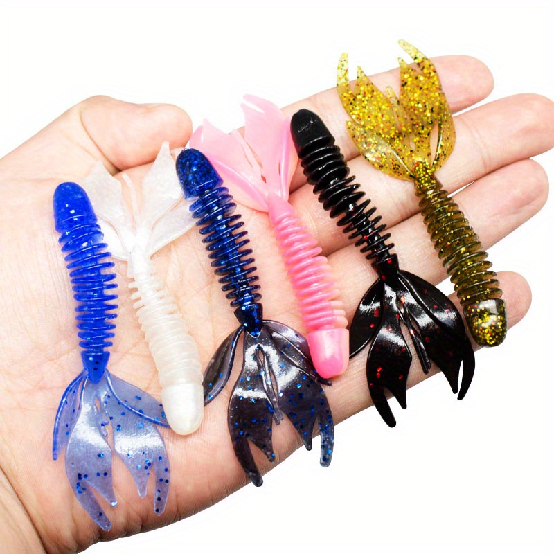 ZONSTORE 10pcs/soft bait elf trident tail fishing lures 4cm 5cm Artificial  Silicone Wobblers worm fishing tackle : : Sports & Outdoors