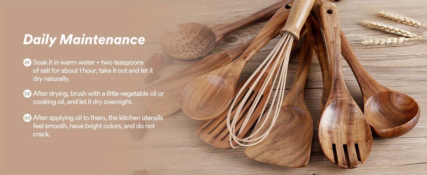 Wooden Kitchen Utensils Set Pakkawood Wooden Spoons For - Temu