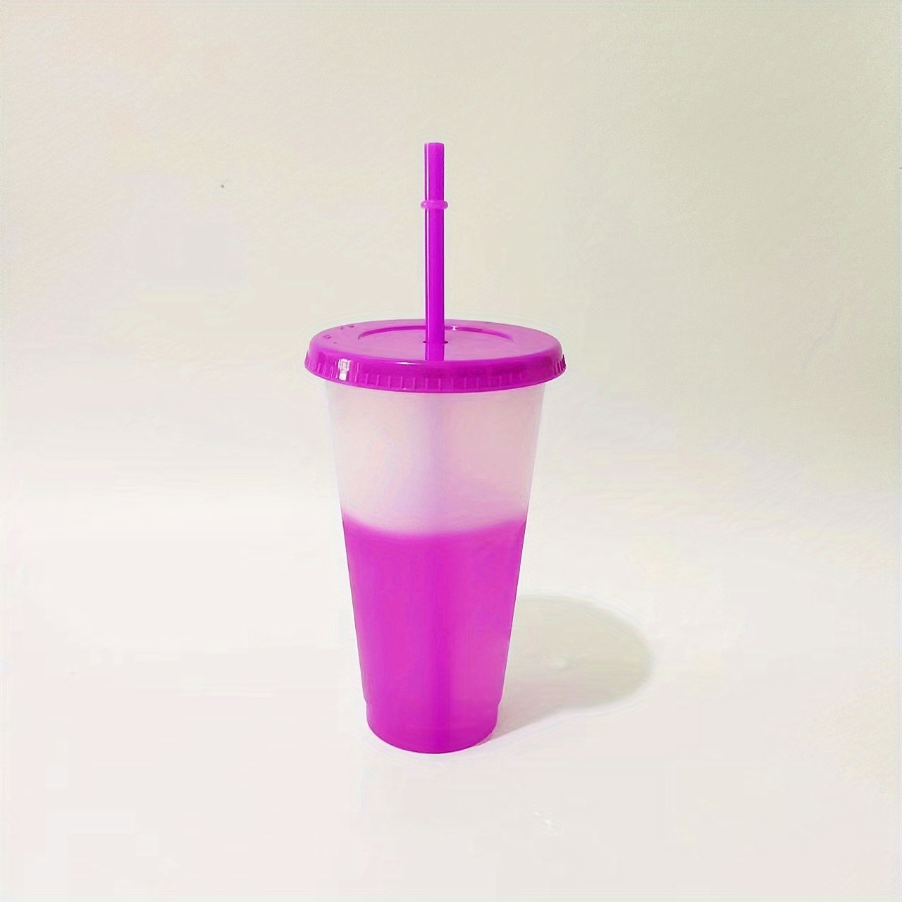 Color Changing Reusable Cups With Lids And Straws - Perfect For Cold Iced  Coffee And Party Water Tumbler - Temu