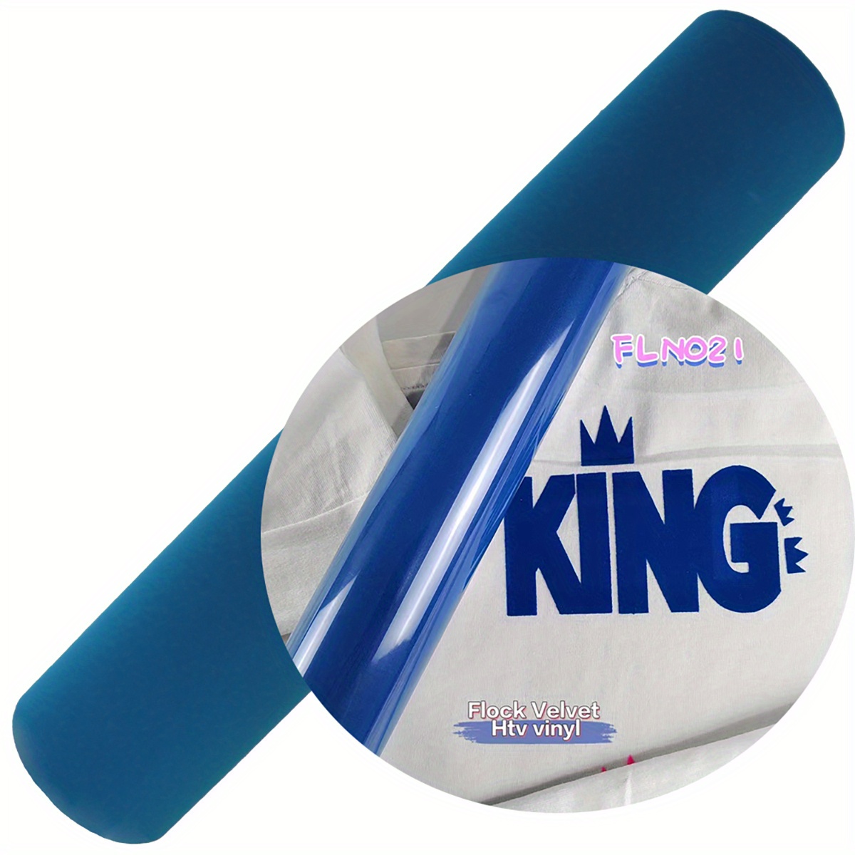 GIRAFVINYL King Blue Heat Transfer Vinyl Roll 12” X 5 FT King Blue Iron On  Vinyl for T- Shirt - Easy to Use HTV Vinyl Works with All Cutting Machine  (King Blue) - Yahoo Shopping