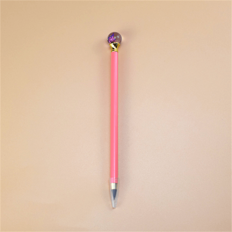 Creative Cartoon Crystal Flower Ball Metal Pencil