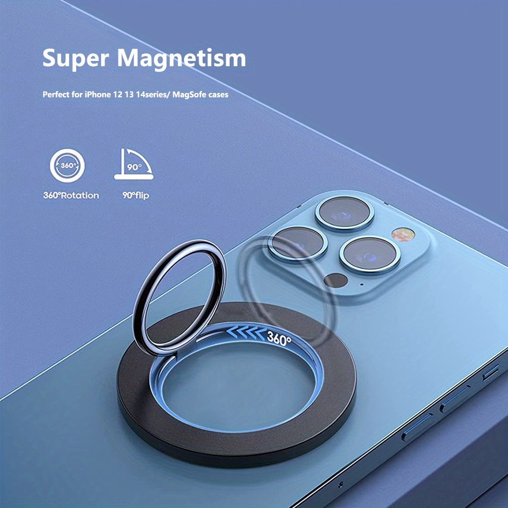 Soporte magnético para anillo de teléfono MagSafe - Agarre magnético Pikabo  para teléfono, soporte para teléfono, anillo de dedo para teléfono para