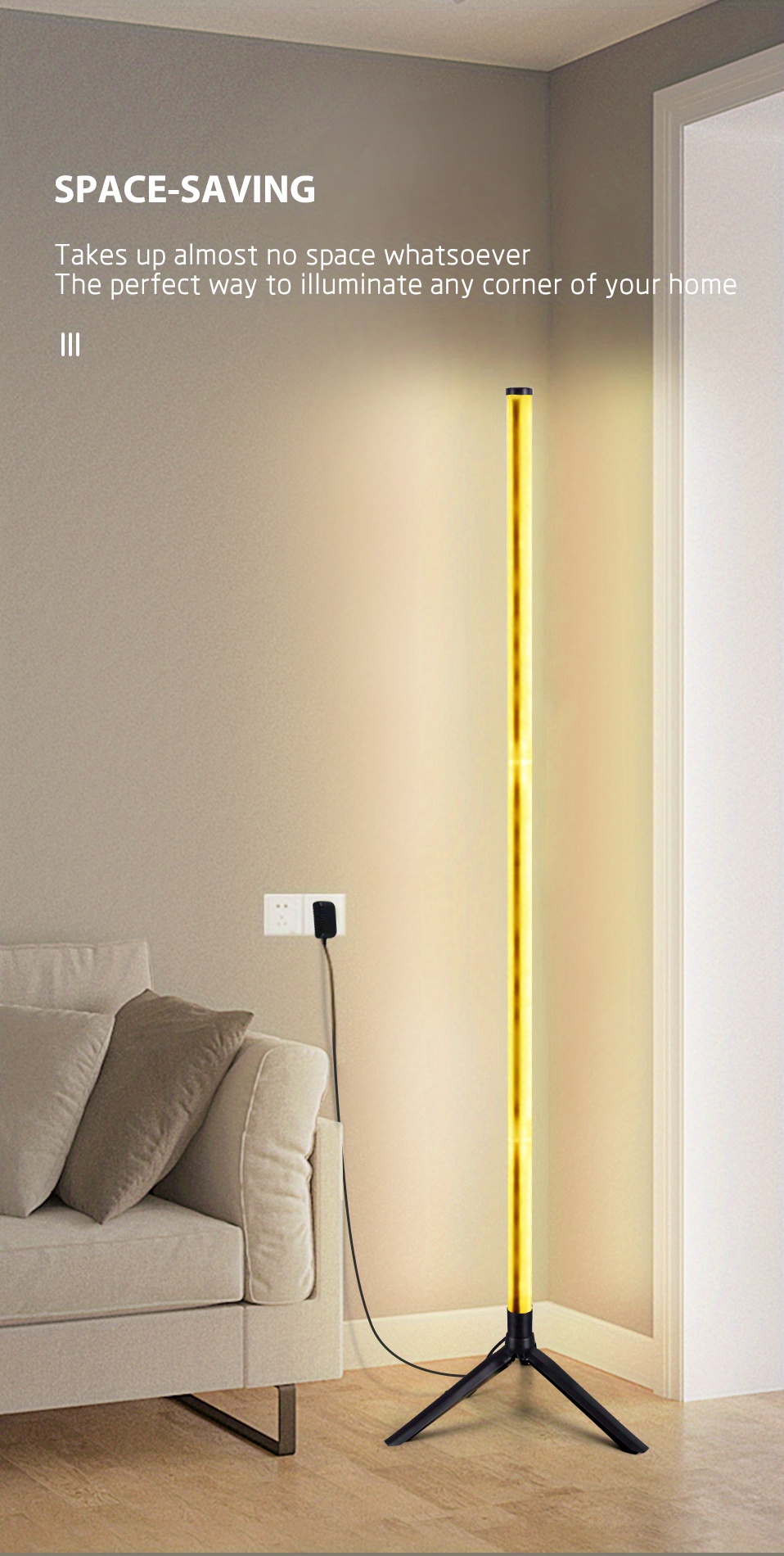 Minimalist Modern Lighting, Corner Floor Lamp, Home Decor Lighting