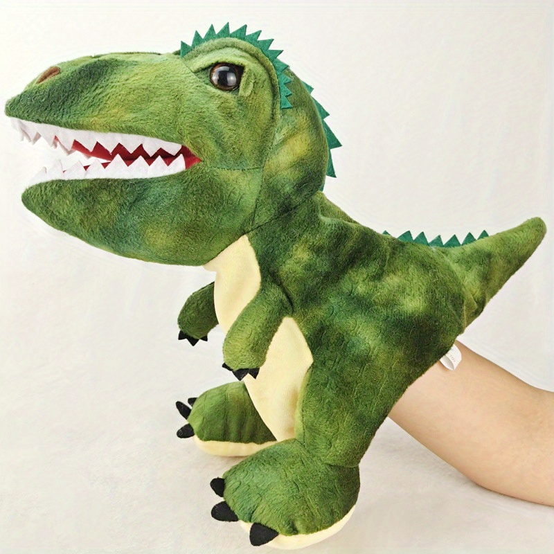 Marionnette à main de dinosaure 11.8in Tyrannosaurus Peluche Jouet Poupée  Animal en peluche douce pour enfants Jeu de rôle de narration