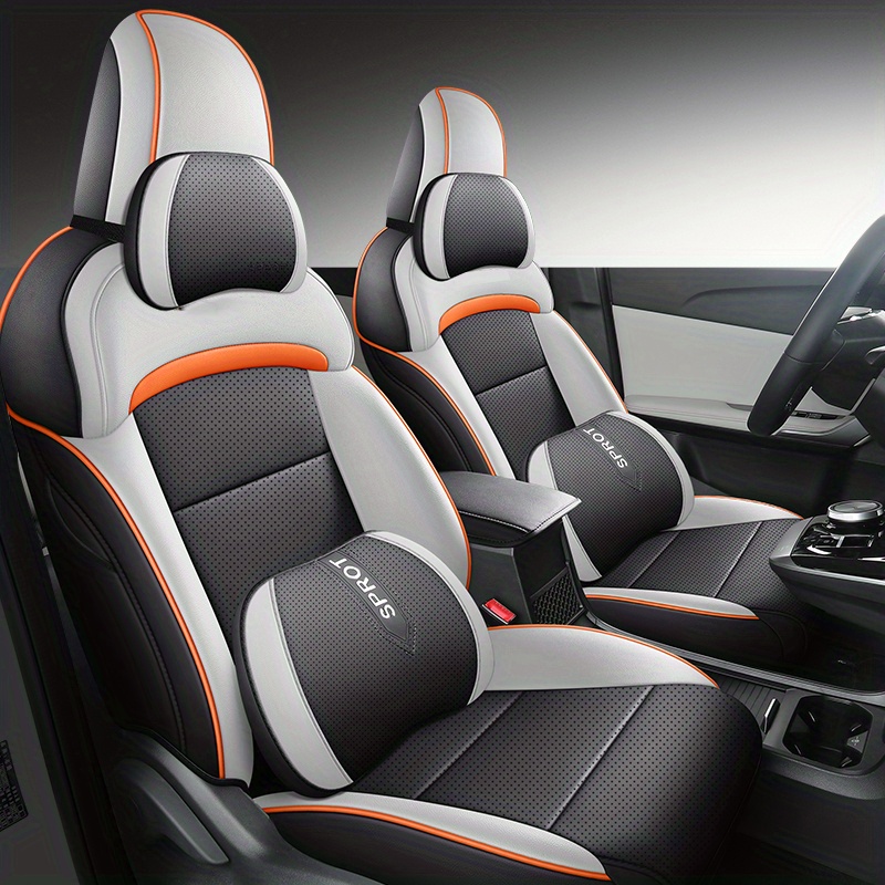Housses de protection sièges voiture - Noire et orange
