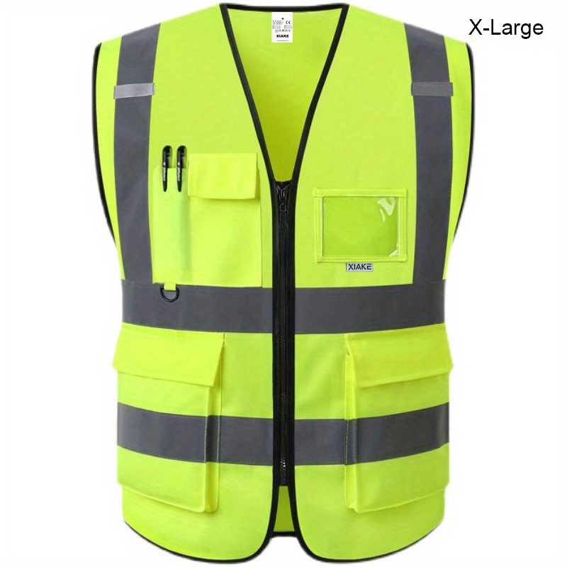 5 Pockets High Visibility Reflective Safety Vest for Men and Women Meets ANSI/ISEA Standards,Safety Equipment,Temu