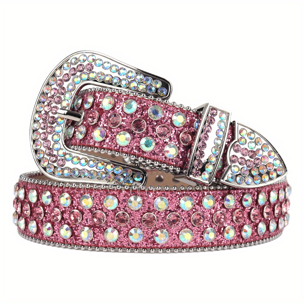 Pink Bling Western Belt