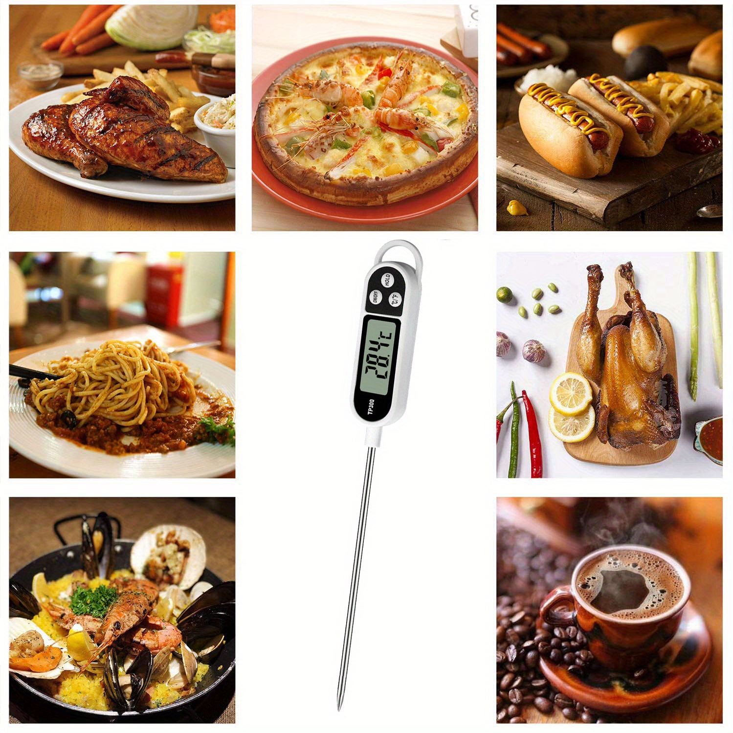 Goxawee Food Thermometer Digital Instant Read Meat - Temu