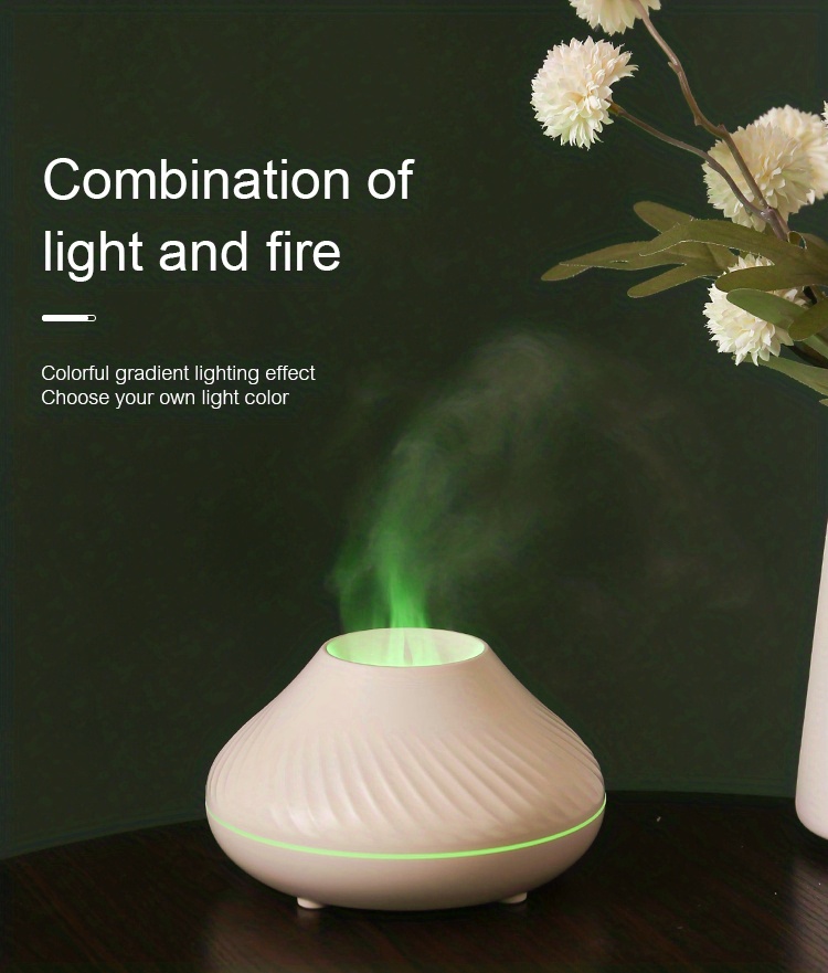 Comprar Difusor de aromaterapia Volcano, difusor de Aroma de aceite esencial  de 360ml con luces coloridas, humidificador de aire ultrasónico de niebla  fría para el hogar