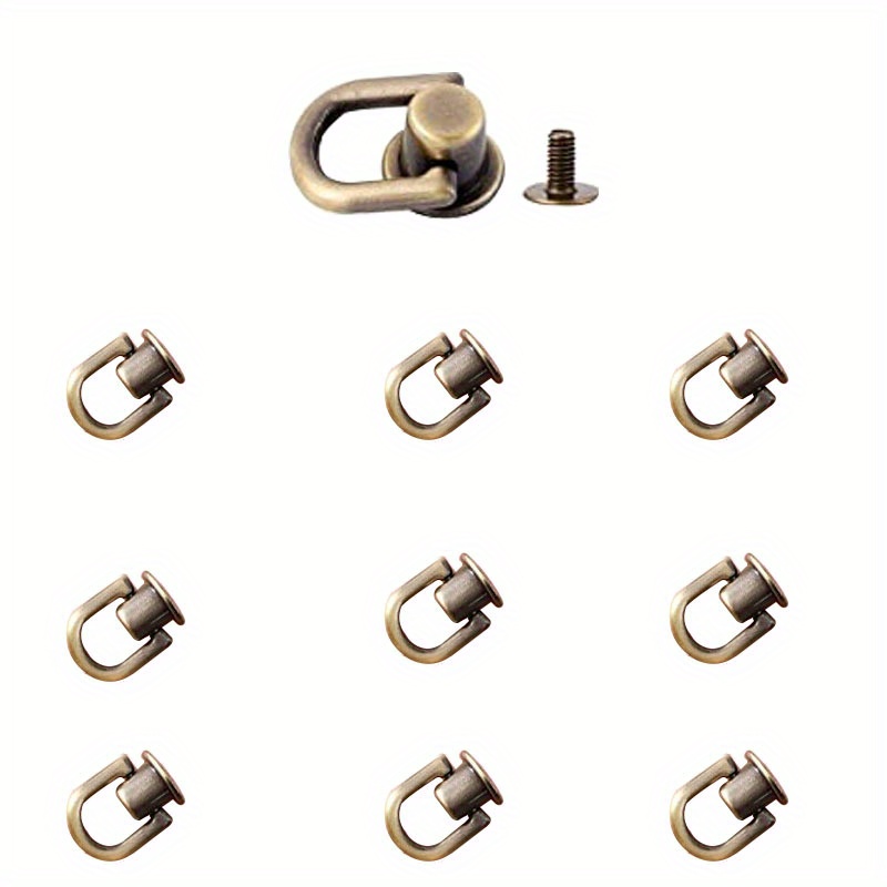 40 Pieces D Rings Rivets for Leather Purse, Gold Ball Studs Rivets with D  Ring for Leather Crossbody Purse Craft, Bag Hardware - Yahoo Shopping