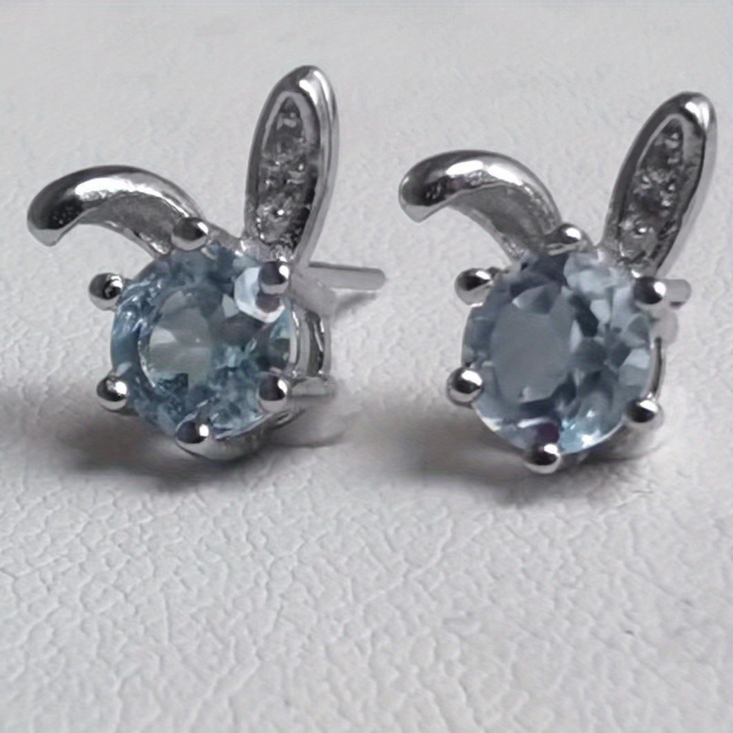 Women's Large Crystal Stud Earrings