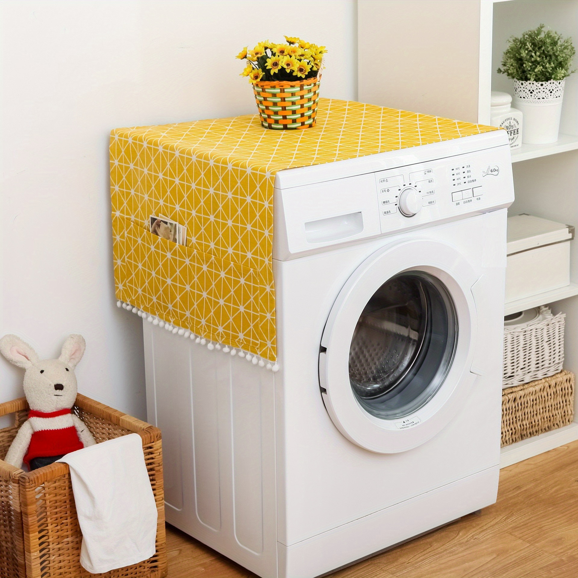 Fundas para lavadora y secadora, cubierta portátil para lavadora con diseño  de cremallera, a prueba de polvo, impermeables, para lavadora y secadora