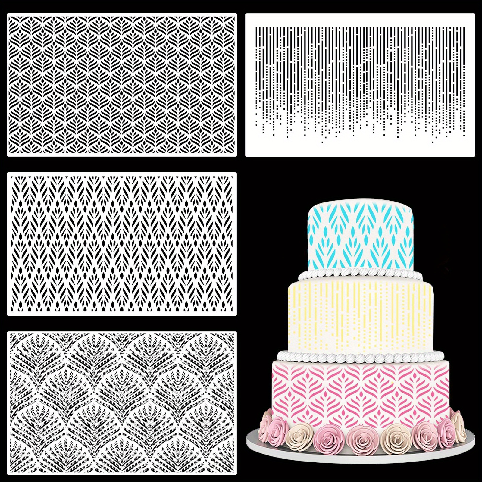 Plastic Cake Decorating Stencil Molds Wedding Cake Stencils - Temu