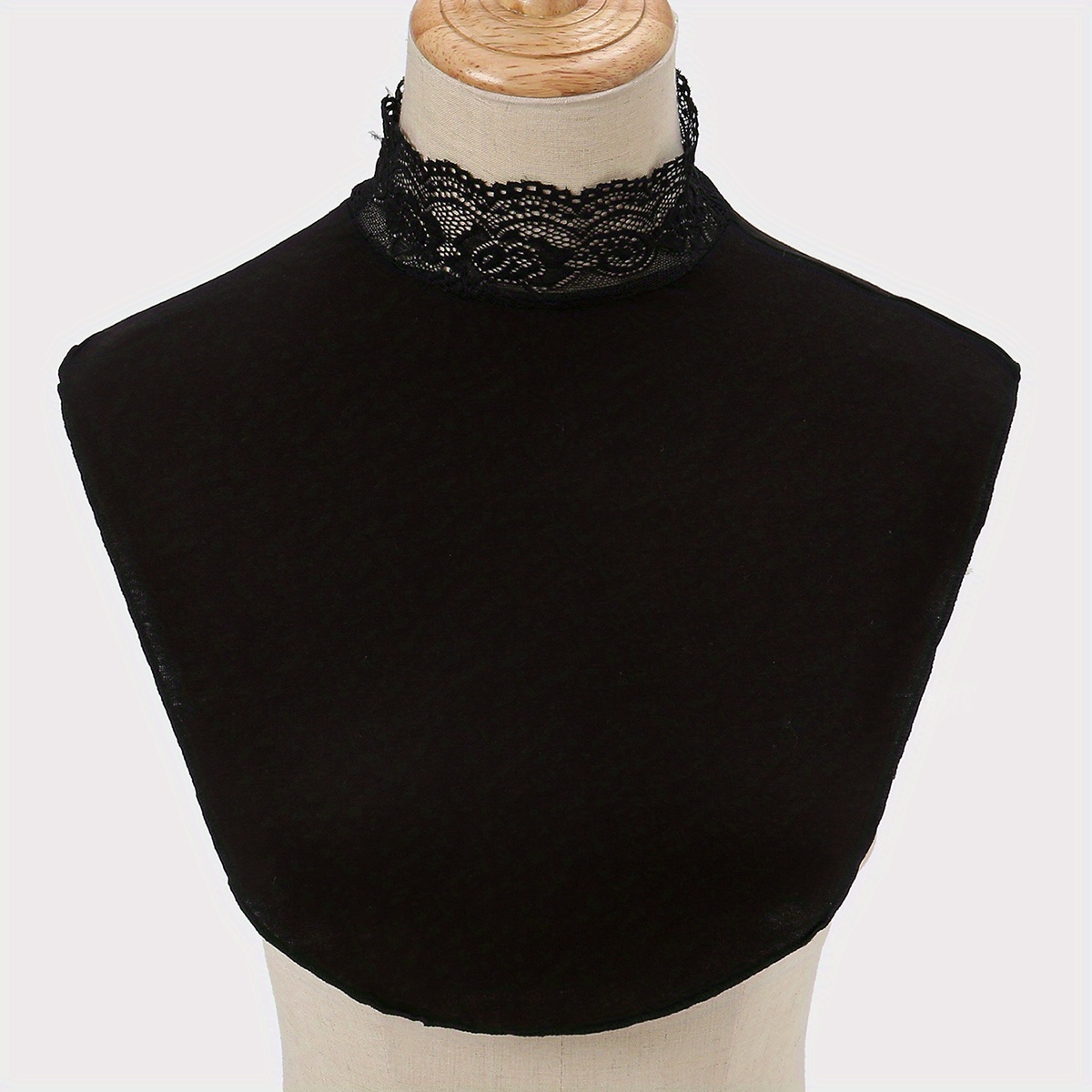 Cuello Falso Bloque Color Simple Cuello Falso Gasa Blanca - Temu