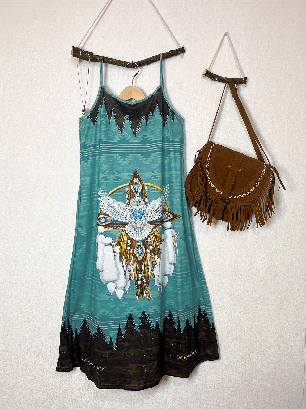 Sleeveless Tribal Knit Midi Dress