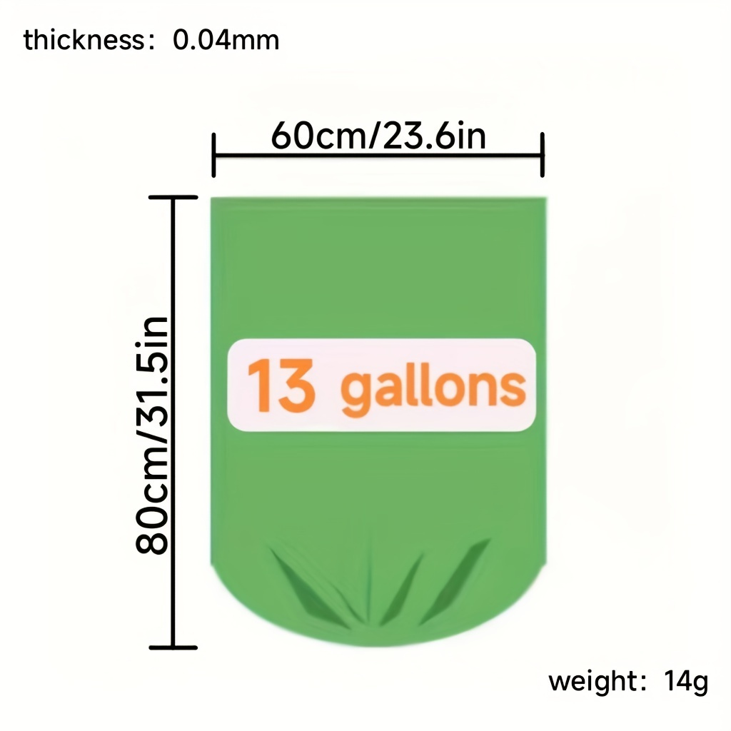 13 Gallon Biodegradable Trash Bags - Strong & Durable Garbage Bags For A  Greener Future - Temu