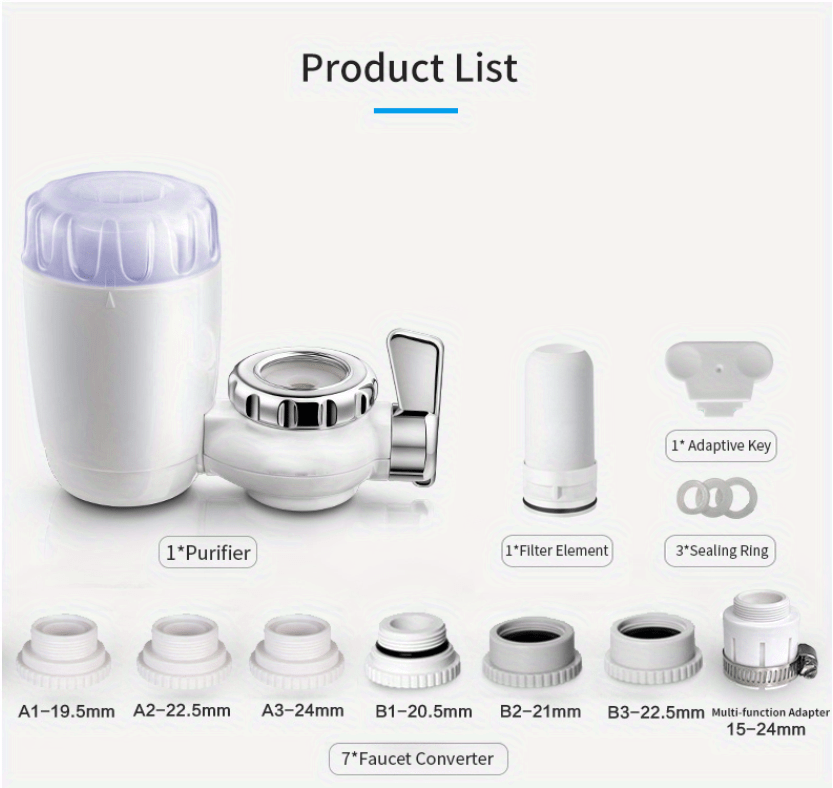 Purificador de agua de cerámica de 7 capas, filtro para grifo de cocina,  cartuchos de filtro, percolador de eliminación de óxido y bacterias – Los  mejores productos en la tienda online Joom Geek
