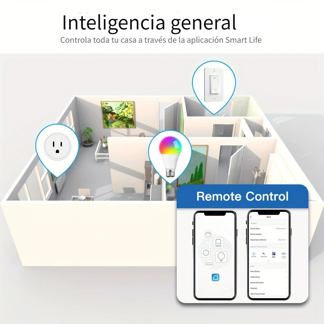 Enchufe y Medidor de Consumo Wifi Bluetooth Vhome M1 10A Compatible Con  Alexa y Google Home