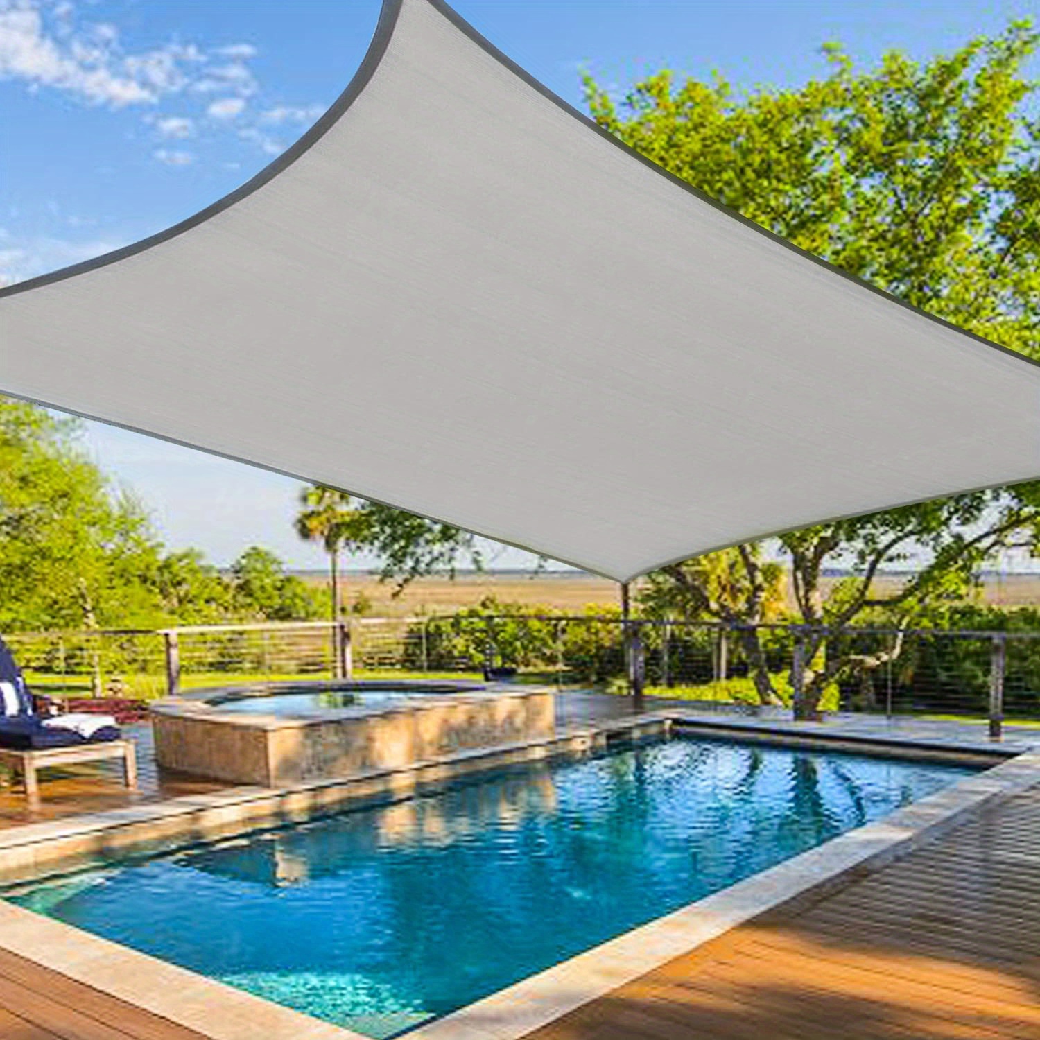 Sun Shade Sail Square Canopy Fabric Cloth Screen Shade Temu