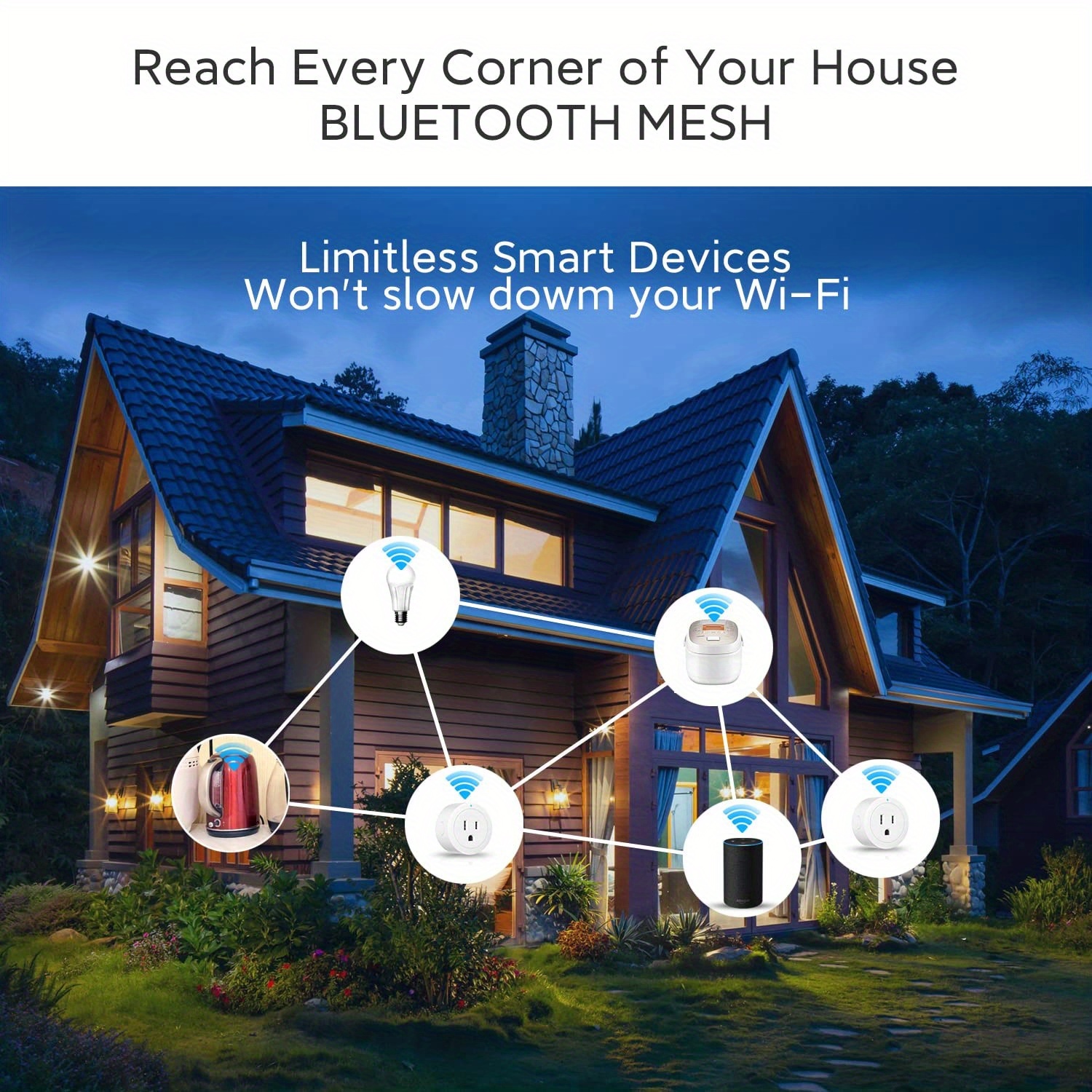 Enchufe y Medidor de Consumo Wifi Bluetooth Vhome M1 10A Compatible Con  Alexa y Google Home