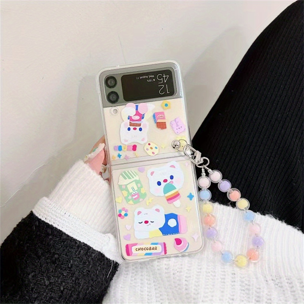 Cute Bear Samsung Phone Case for Samsung Galaxy Z Flip 3 (5G