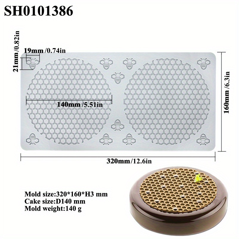 Honeycomb Lace Fondant Mold Silicone Honey Bee Honeycomb - Temu