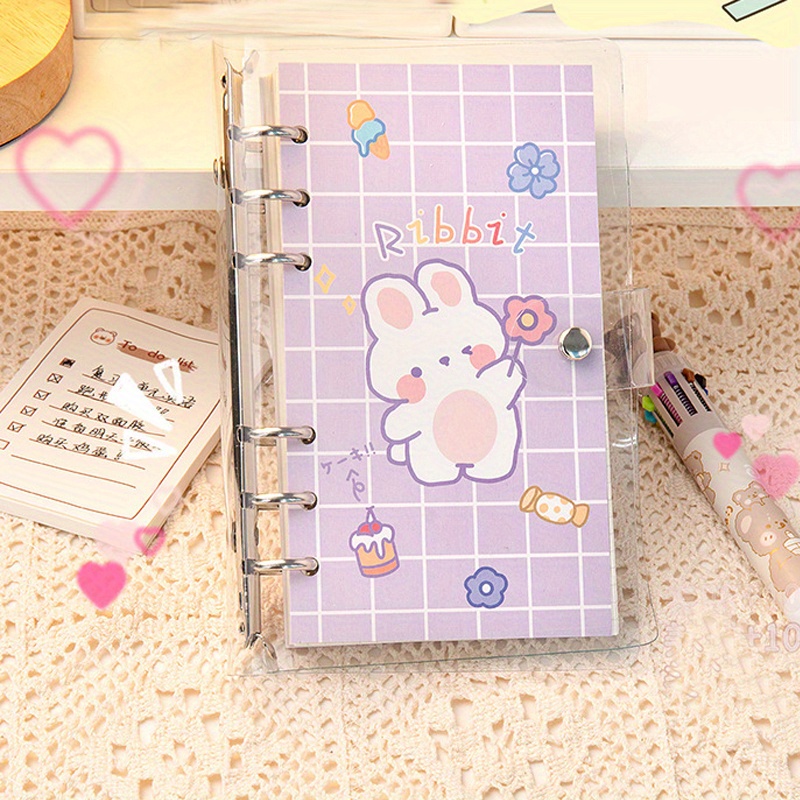 Kawaii Taro Ball Sauce Cute Cartoon Square Loose-Leaf Notebook Girl Diary Korean  Stationery Notepad School Supplies: : Office Products