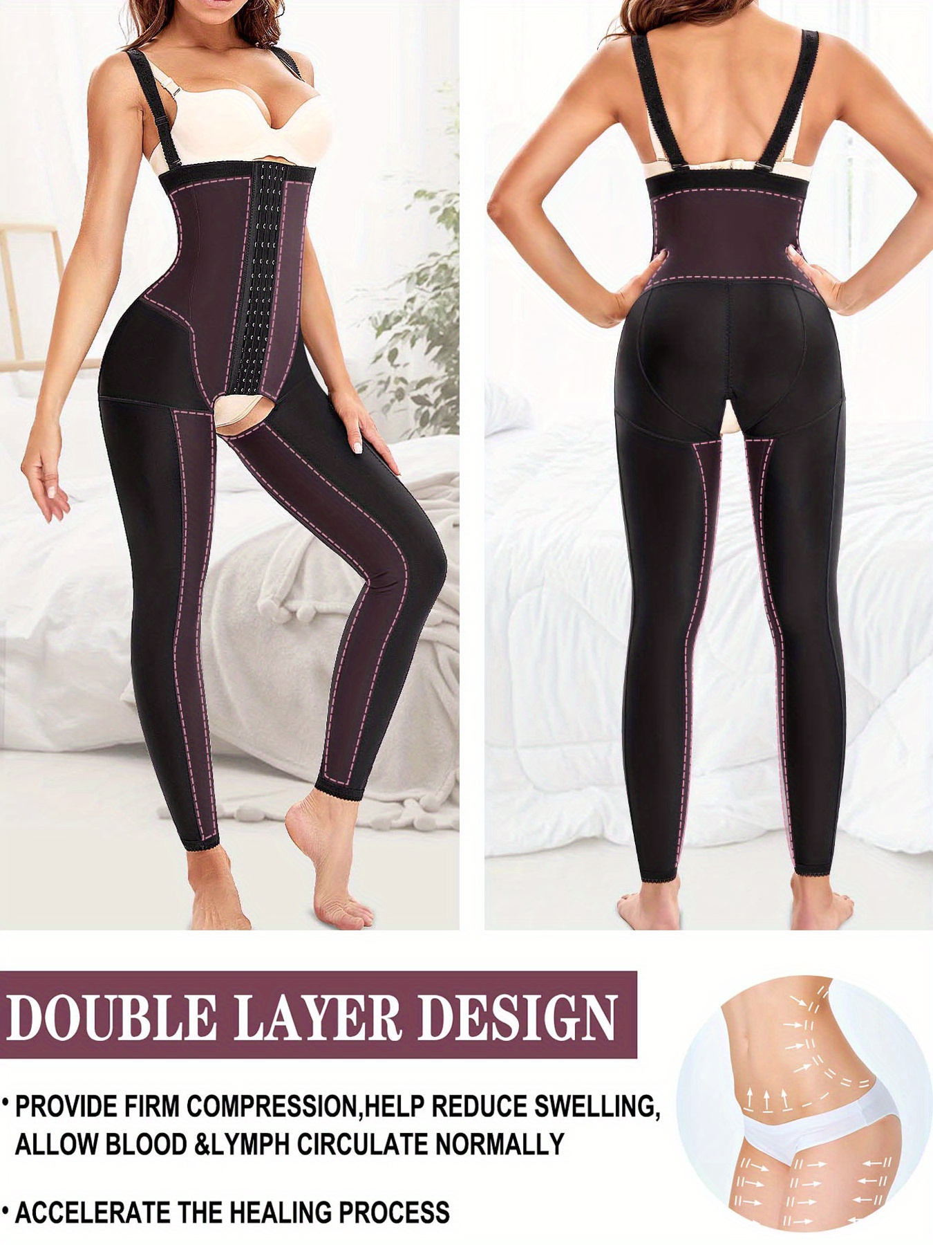 Compression Slip Shaping Jumpsuit Tummy Control Butt Lifting