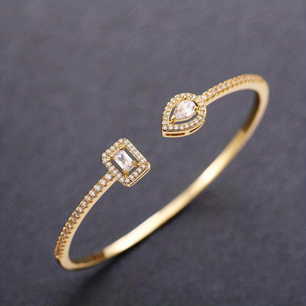 trendy womens fashion open bangle geometric synthetic