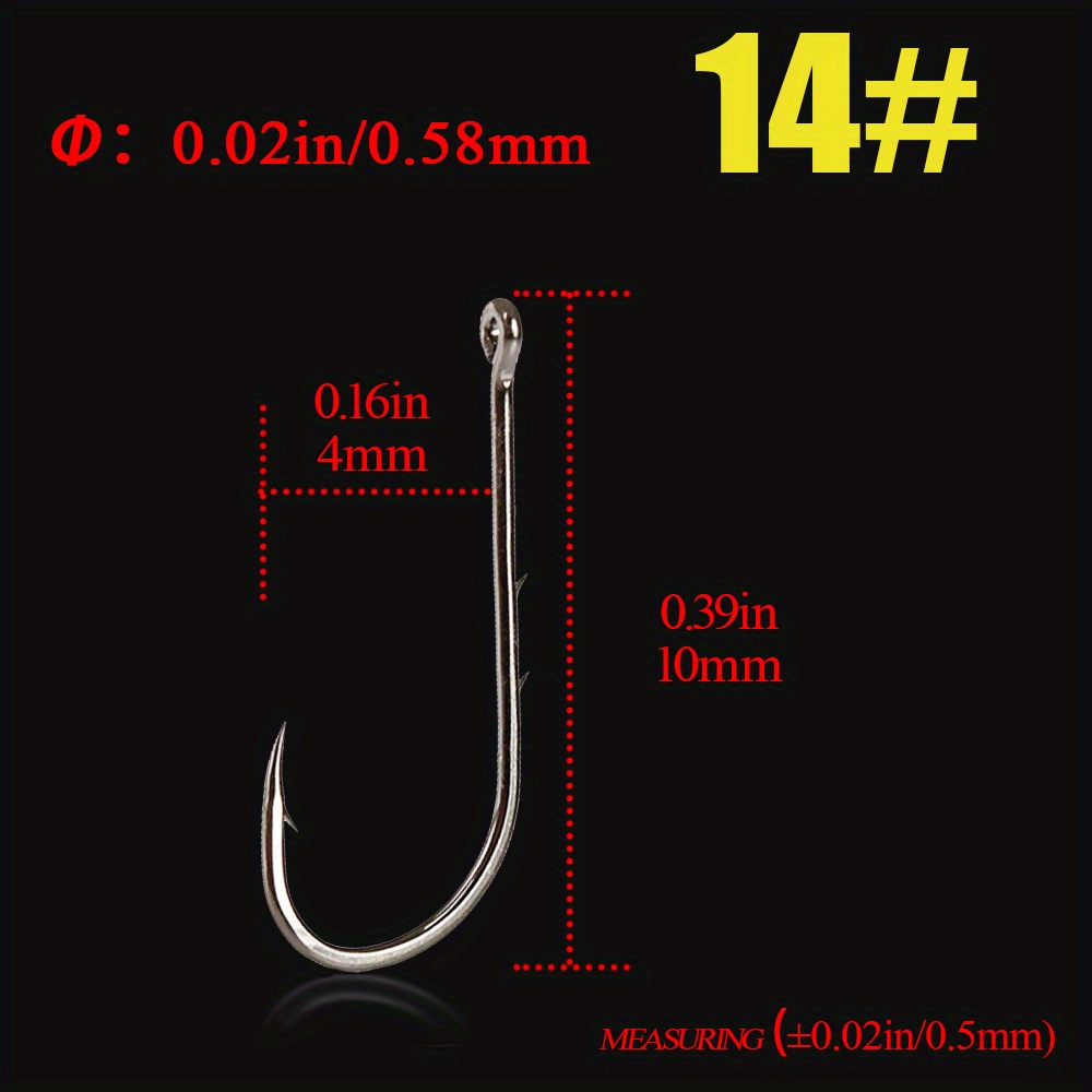 Premium Steel Fishing Hooks 14# 1/0# Bait Holder 50116 Jig - Temu