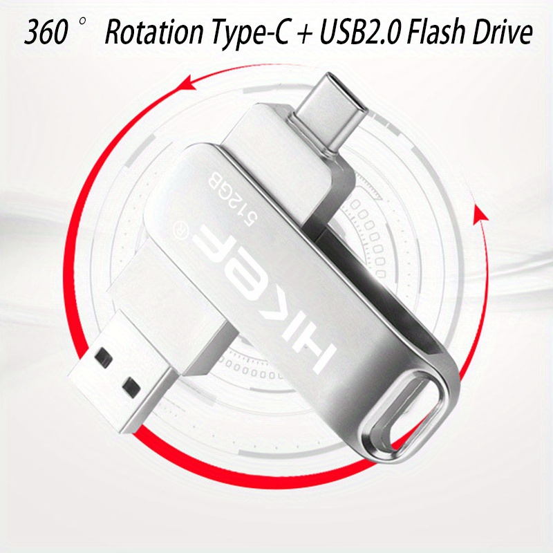 Clé USB En Métal De Type C, Mémoire Externe, Capacité De 512 Go, 256 Go,  128 Go, 64 Go, 32 Go, Porte-clés Pour Smartphone, MacBook, Tablette, Cadeau  D'affaires, Disque U - Temu France