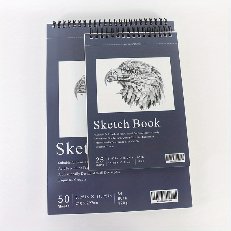 Sketchbook Top Spiral Bound Sketchbook ( /100gsm) Acid free - Temu