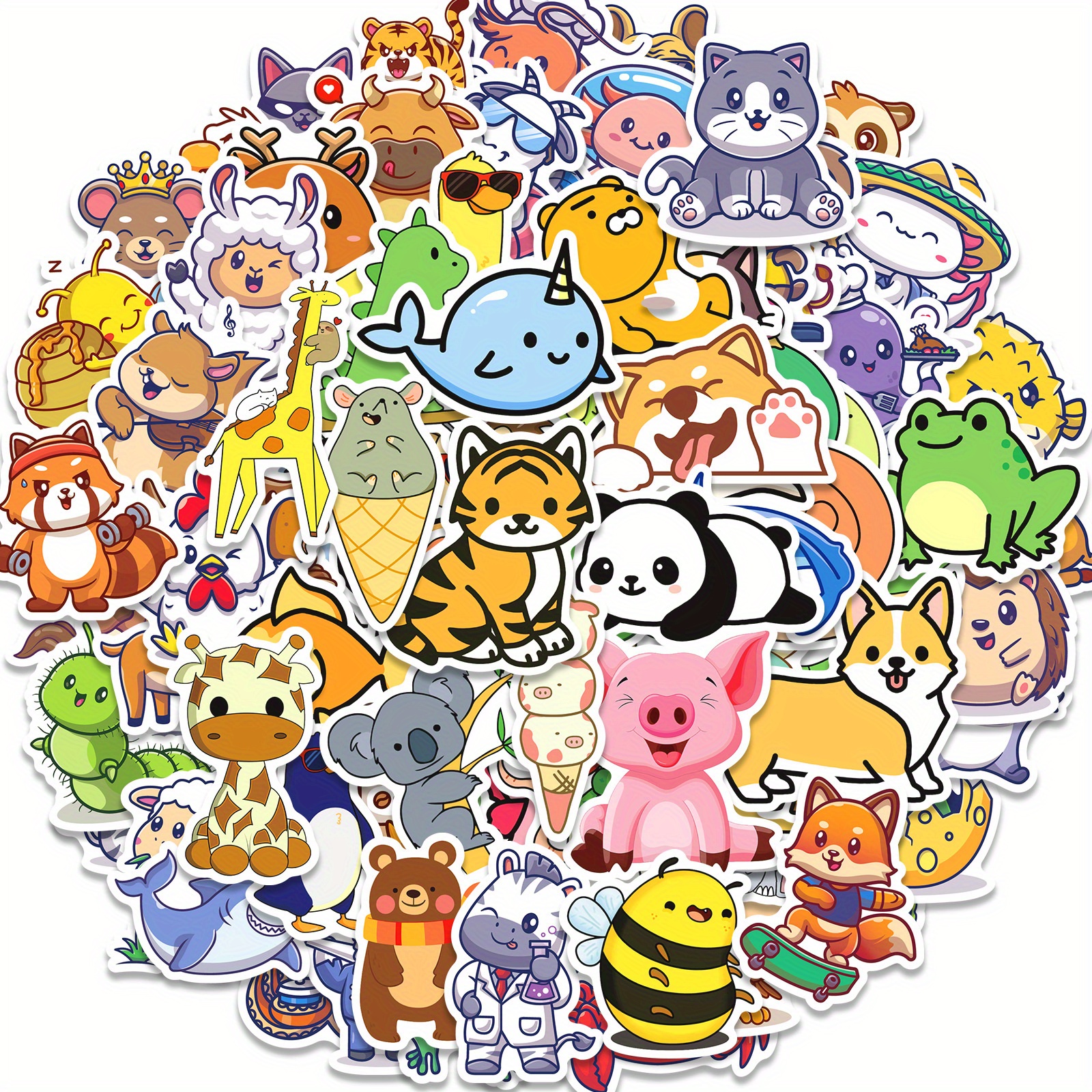 Cute Animal Sticker Pack 8 Sticker for Sale by littlemandyart