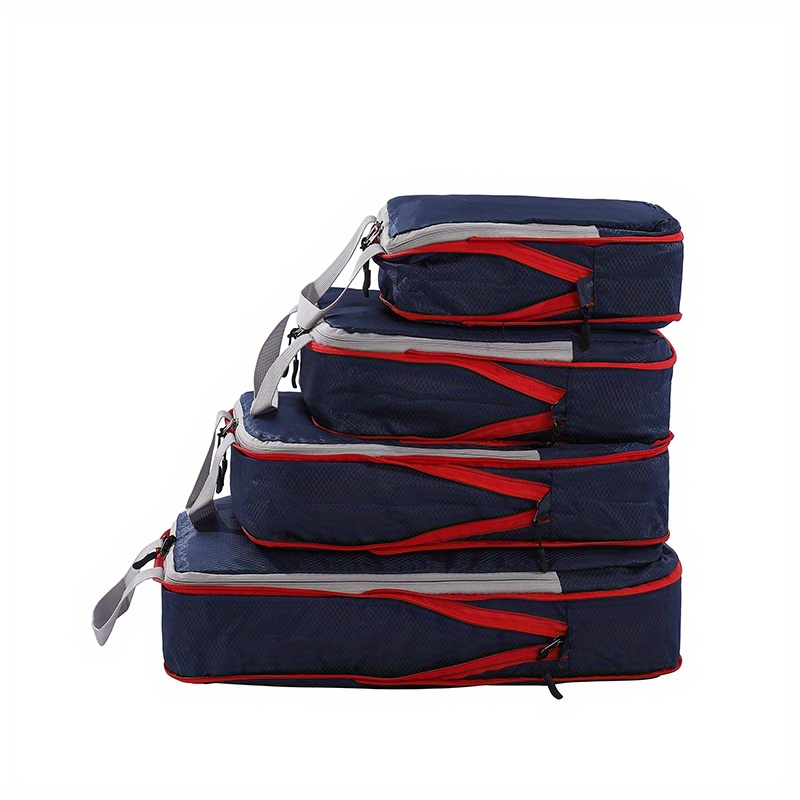 Juego de 8 cubos de equipaje para viajes, bolsas organizadoras de equipaje  para TravelEssentials, cubos de viaje para maletas (azul marino)