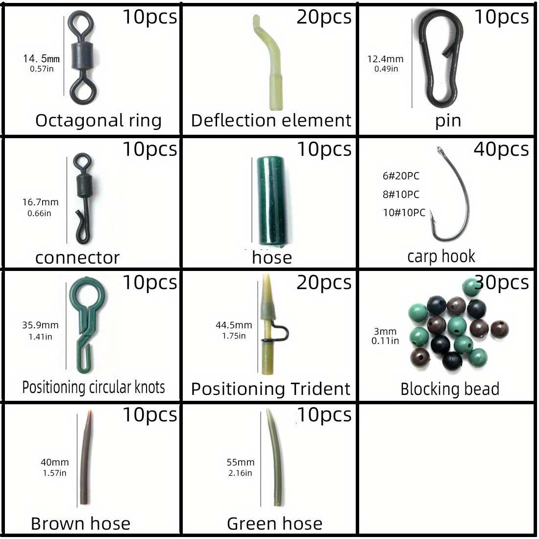 Kit Accesorios Pesca Aparejos Pesca Carpa En Caja Funda - Temu Chile