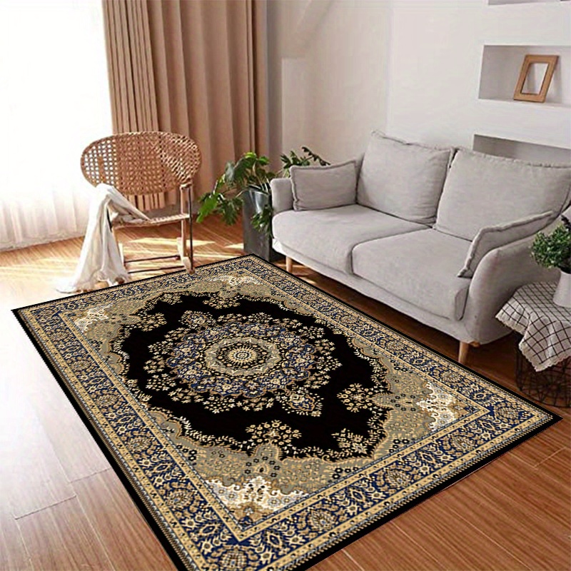 1pc Bohemian Style Carpet-Rug For Living Room, Light Weight, Dirt  Resistant, Washable, Anti-Skid